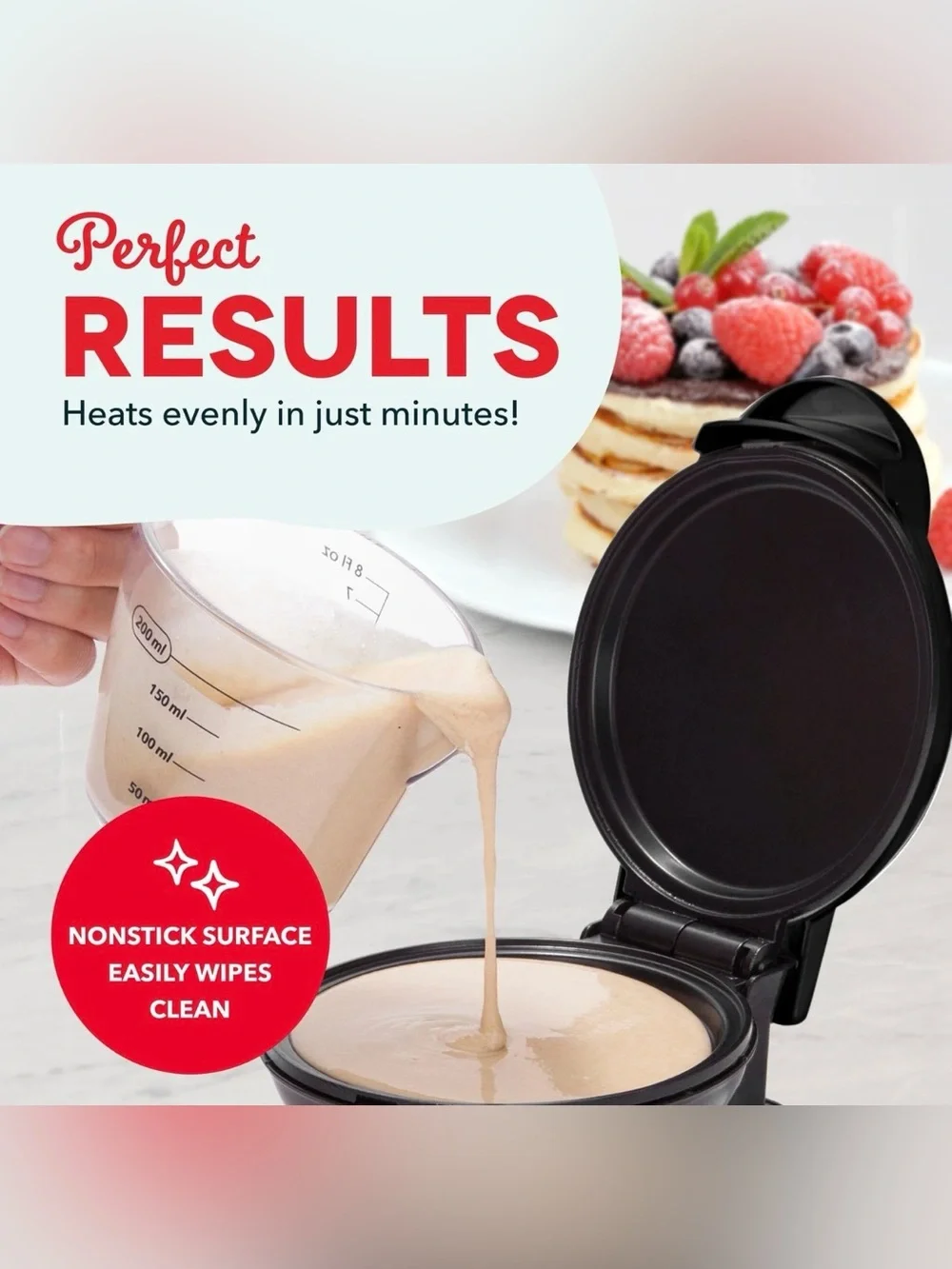 Dash Mini Maker Griddle Compact Griddle for Creative Homemade Treats - Nonstic